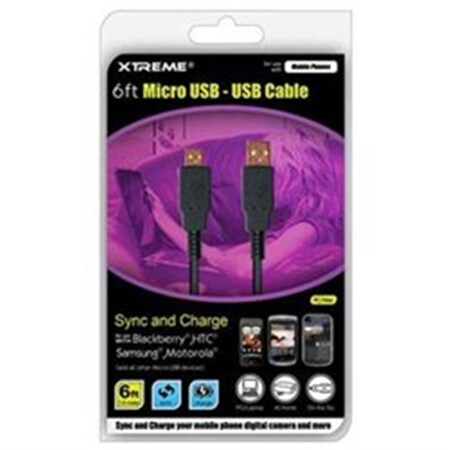 Virtual 92306 6 ft. USB A Male Micro USB Cable - Black VI3550985